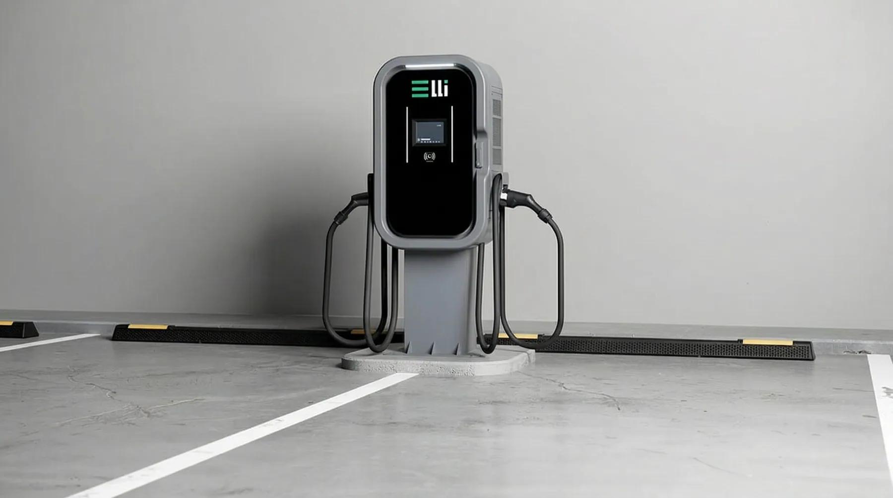 Зарядная станция ELLI 60 кВт на парковке